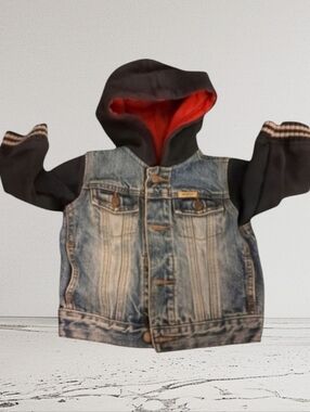 Levi Strauss denim hoodie jacket size 24 months boys  🎉 host pick 🎉